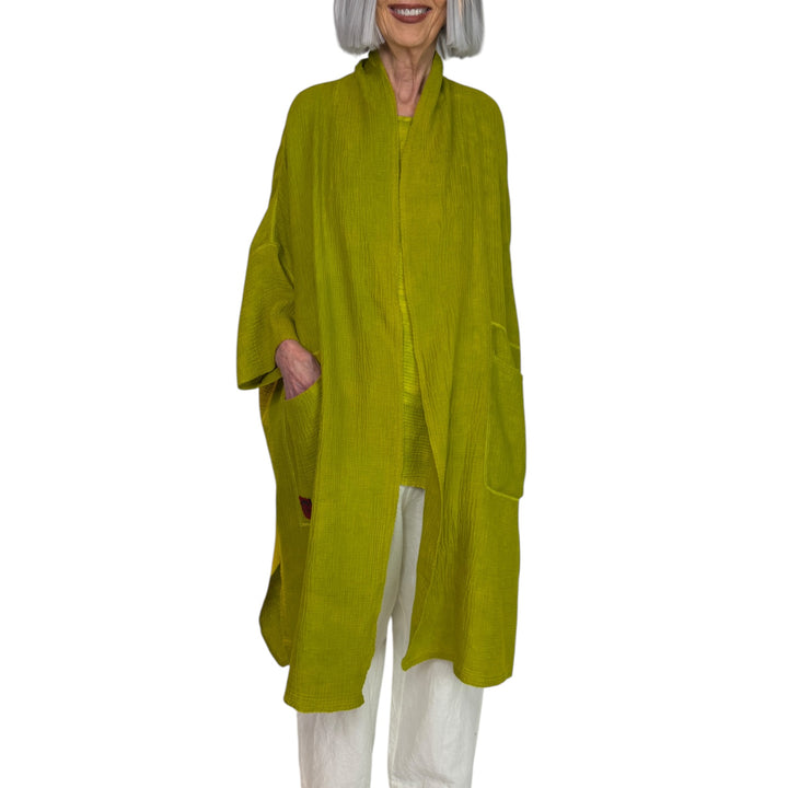 SAND SUN DYE KIMONO WRAP LONG COAT