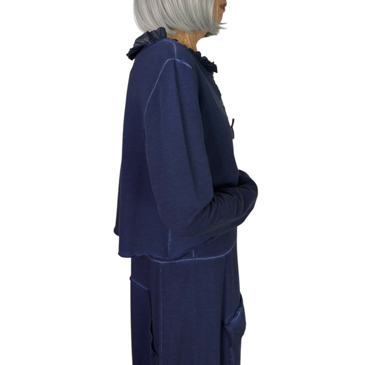 COTTON SWEAT SHORT CARDIGAN