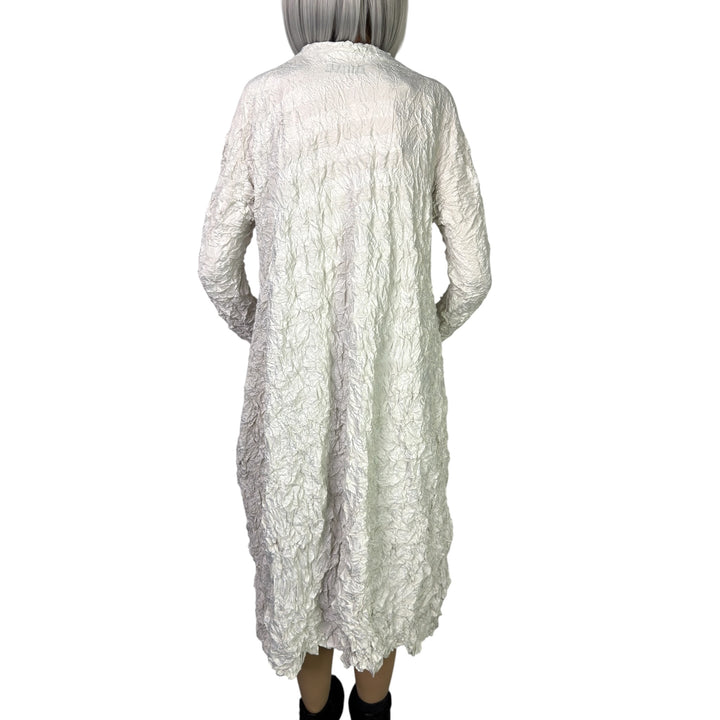 SOLID CRINKLE PLEAT DRESS