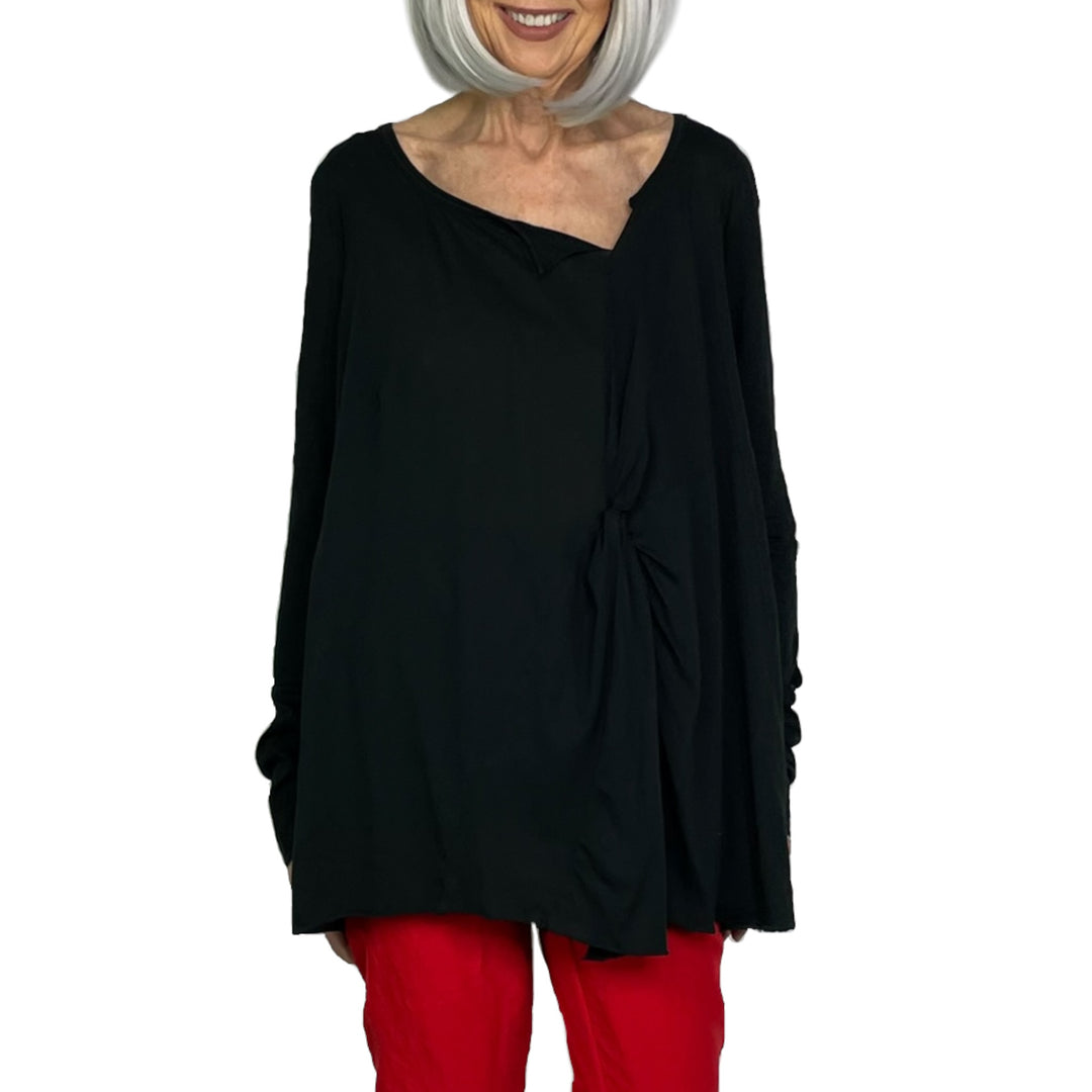TWIST FRONT KNIT TOP