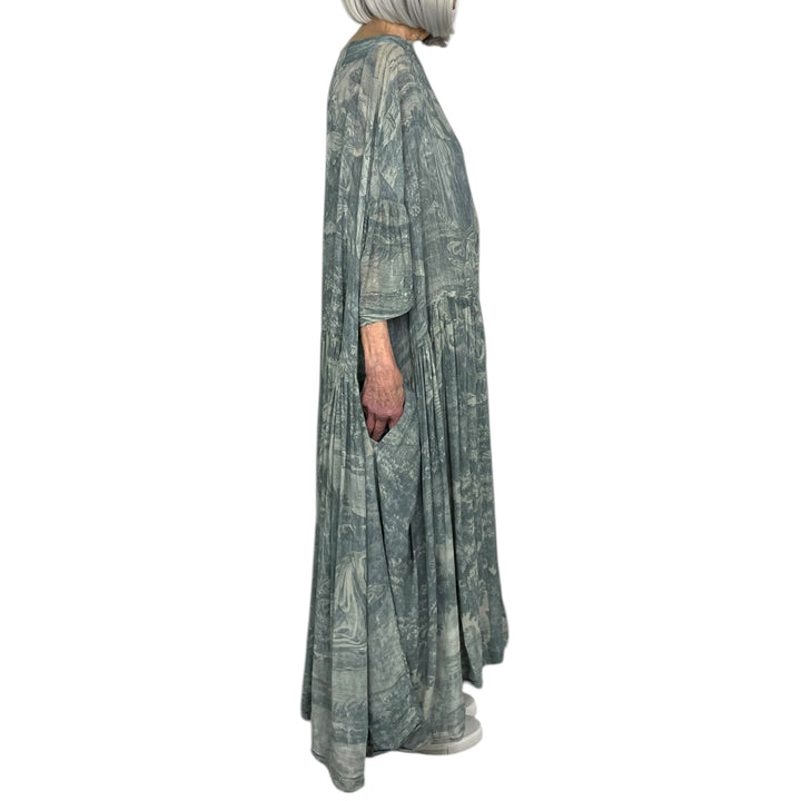 SCENIC PRINT VISCOSE DRESS
