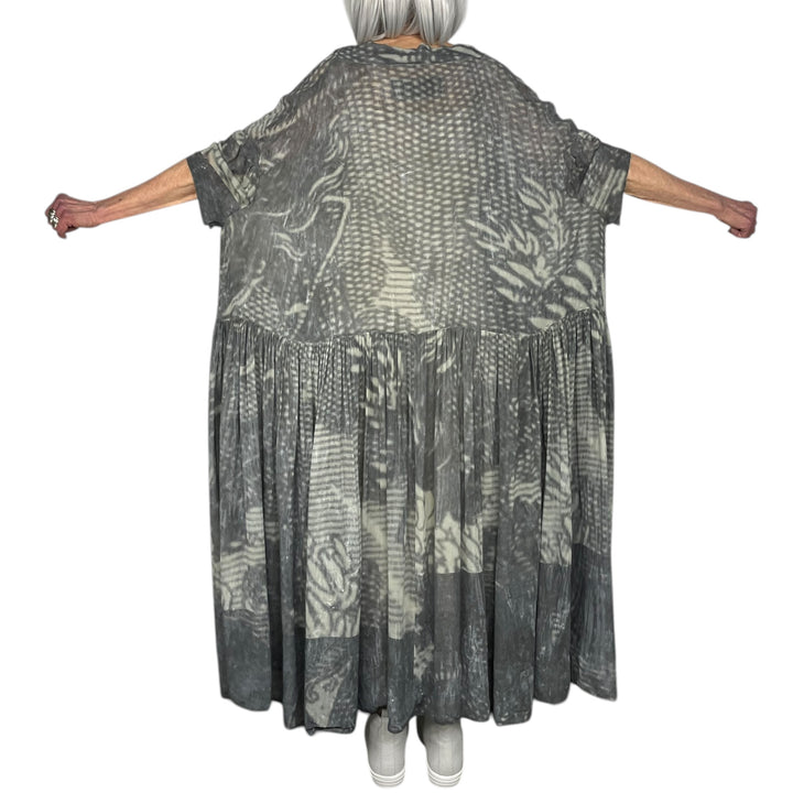 SCENIC PRINT VISCOSE DRESS