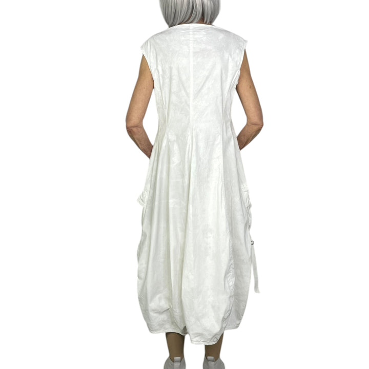 STRETCH TWILL SLEEVELESS DRESS