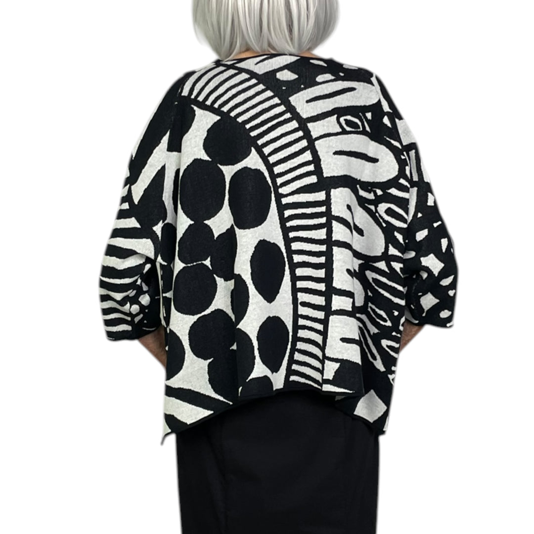 JACQUARD KNIT PRINT PULLOVER