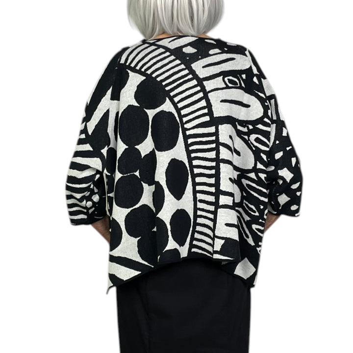 JACQUARD KNIT PRINT PULLOVER