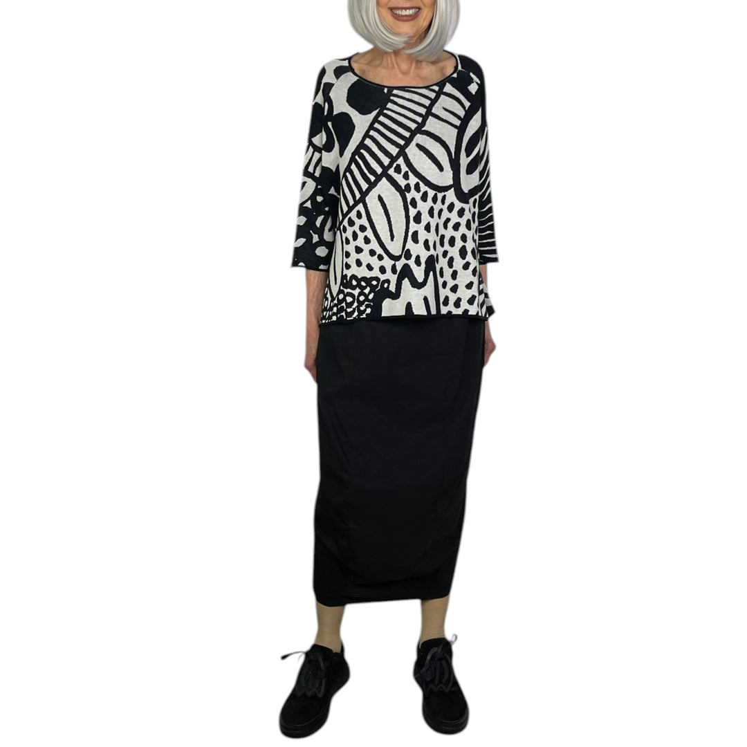 JACQUARD KNIT PRINT PULLOVER