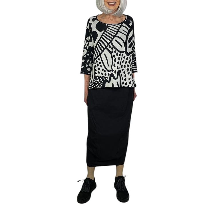 JACQUARD KNIT PRINT PULLOVER