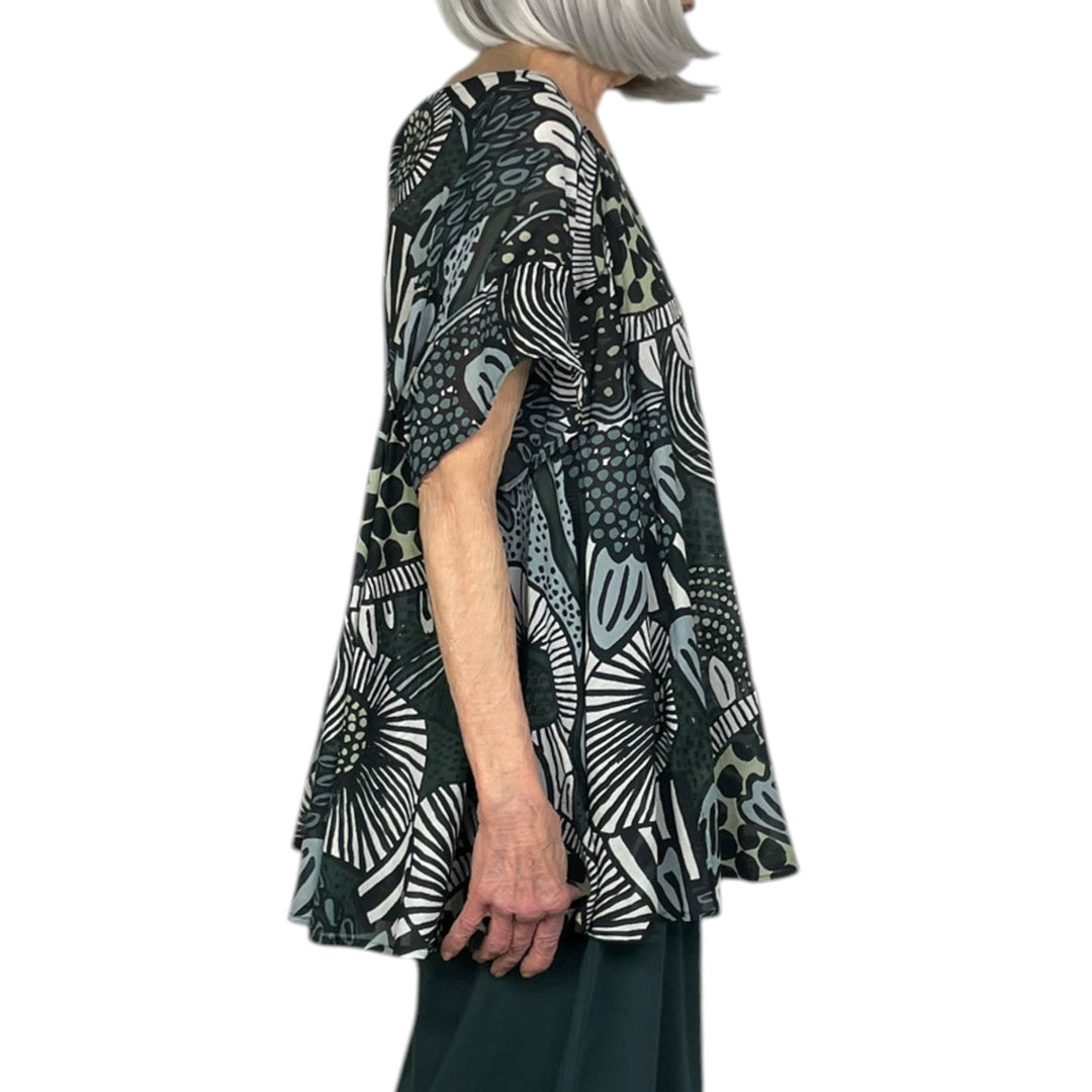 PRINT VOILE S/S TOP