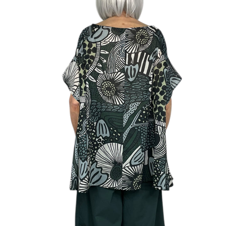 PRINT VOILE S/S TOP