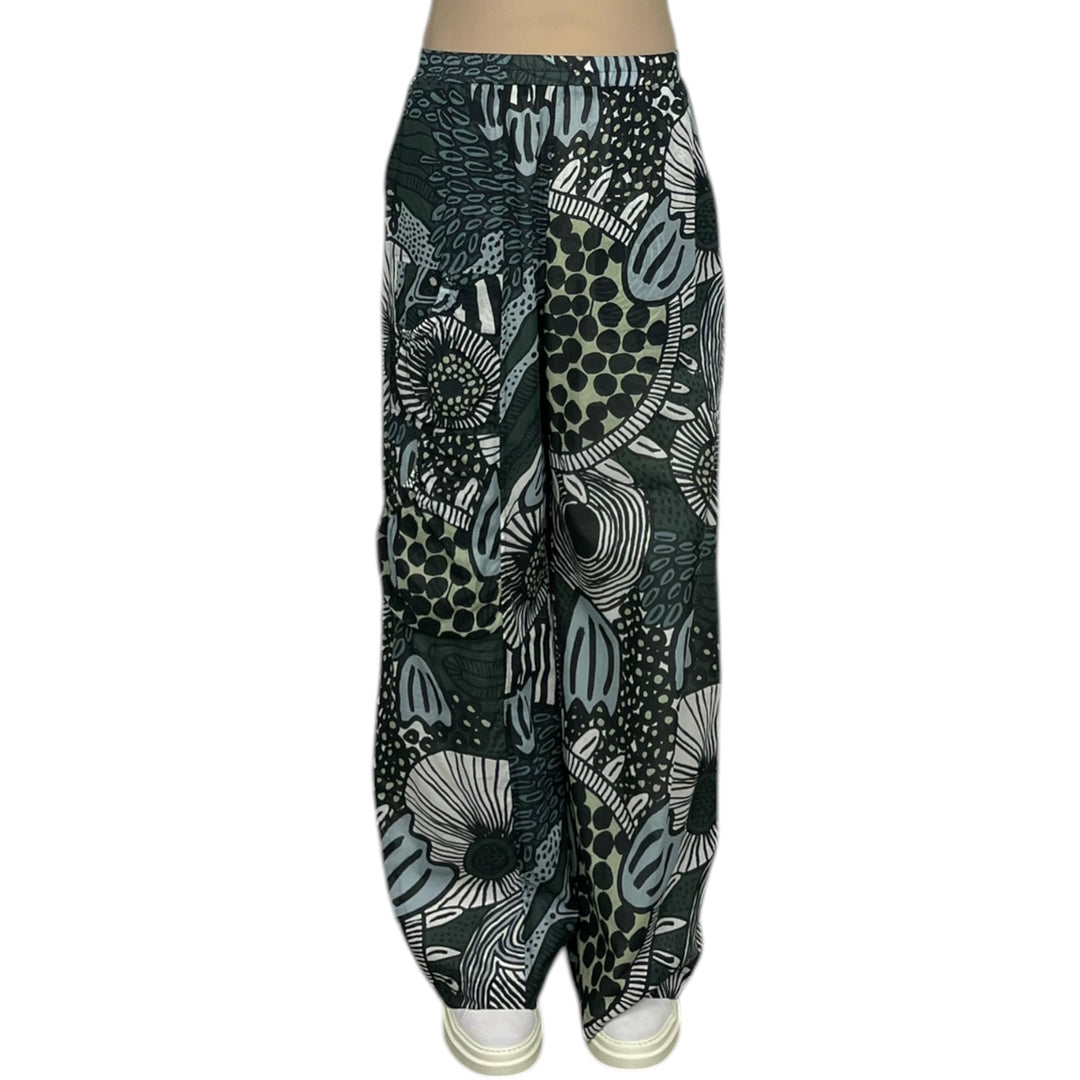 LINED PRINT VOILE PANT