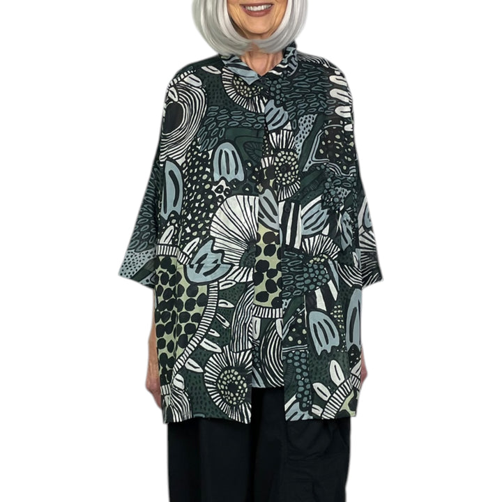 PRINT VOILE SHIRT