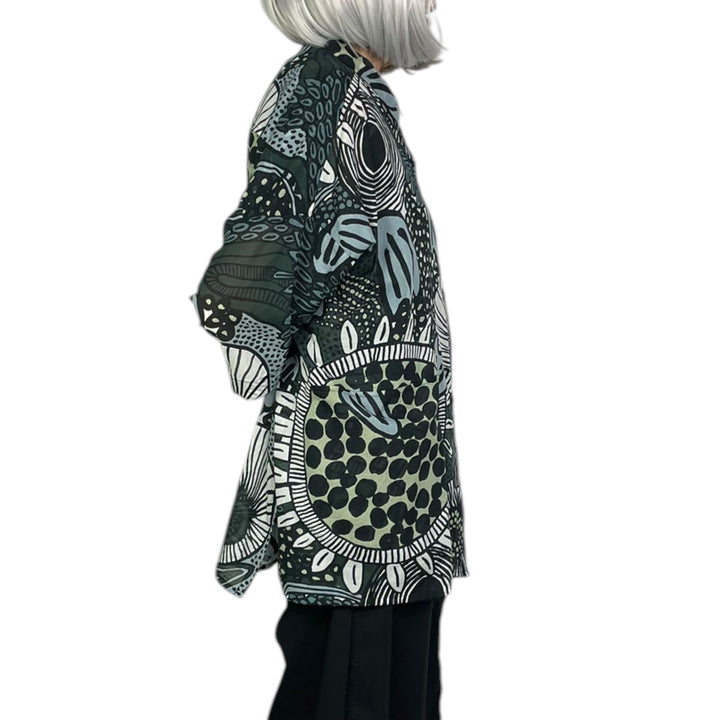 PRINT VOILE SHIRT