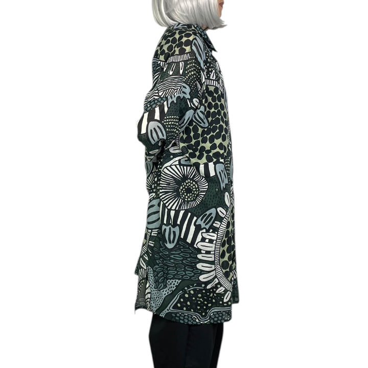 PRINT VOILE SHIRTDRESS