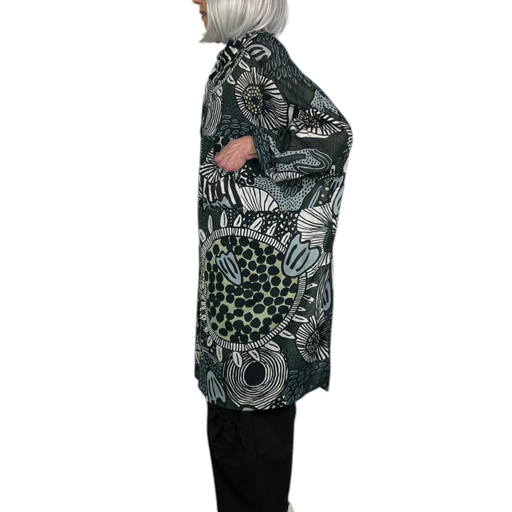 PRINT VOILE SHIRTDRESS
