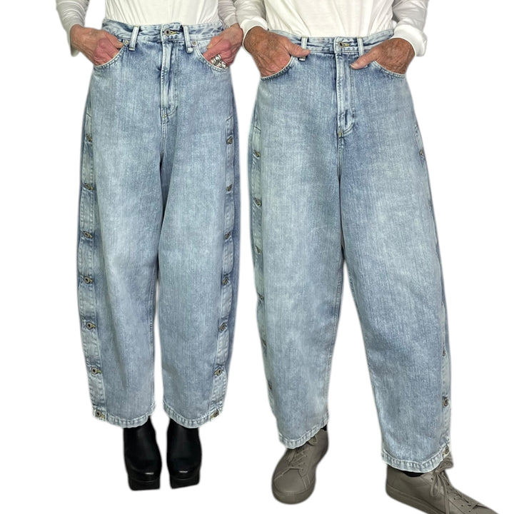 SIDE BUTTON DENIM PANT