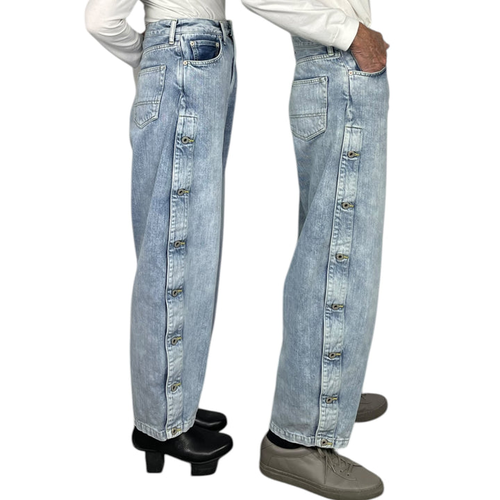 SIDE BUTTON DENIM PANT
