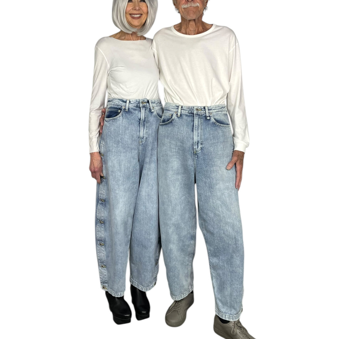 SIDE BUTTON DENIM PANT
