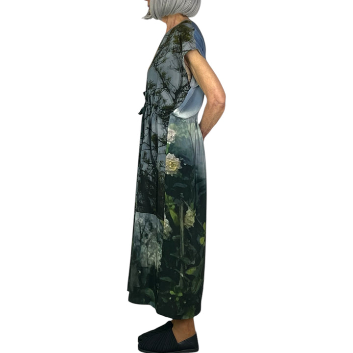 PRINTED SILK SIMPLE DRESS
