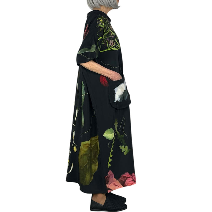 FLORAL PRINT SILK DRESS