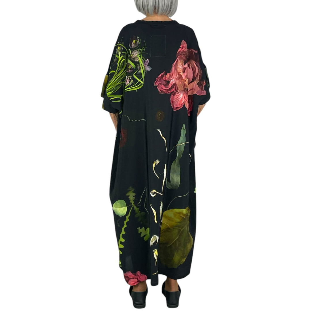 FLORAL PRINT SILK DRESS