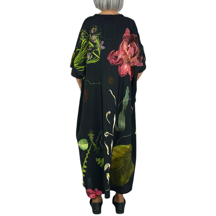 FLORAL PRINT SILK DRESS