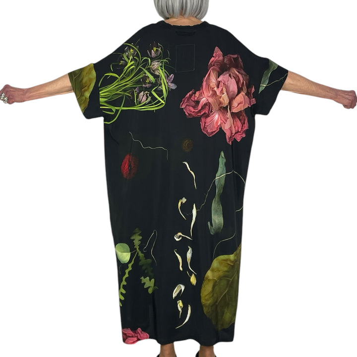 FLORAL PRINT SILK DRESS