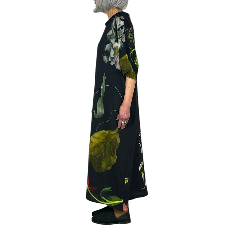 FLORAL PRINT SILK DRESS