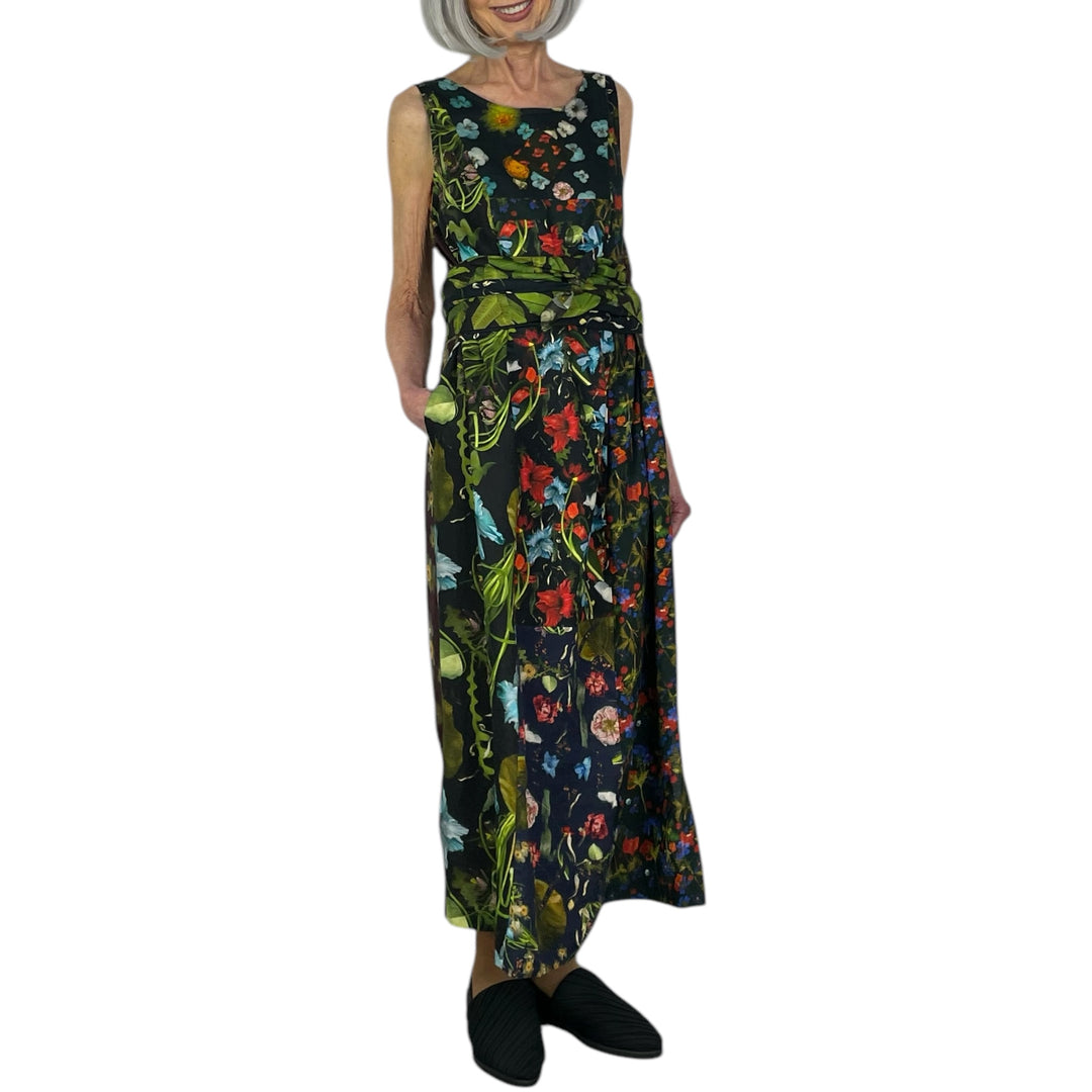 FLORAL PRINT LINEN DRESS MIO FLORAL PRINT LINEN DRESS MIO