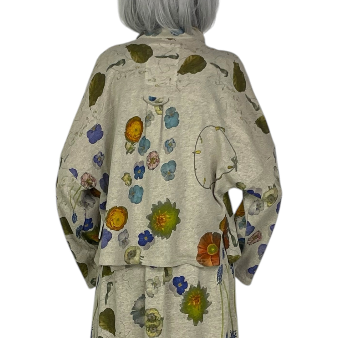 FLORAL PRINT HEMP SHIRT