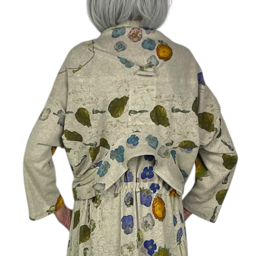 FLORAL PRINT HEMP SHIRT