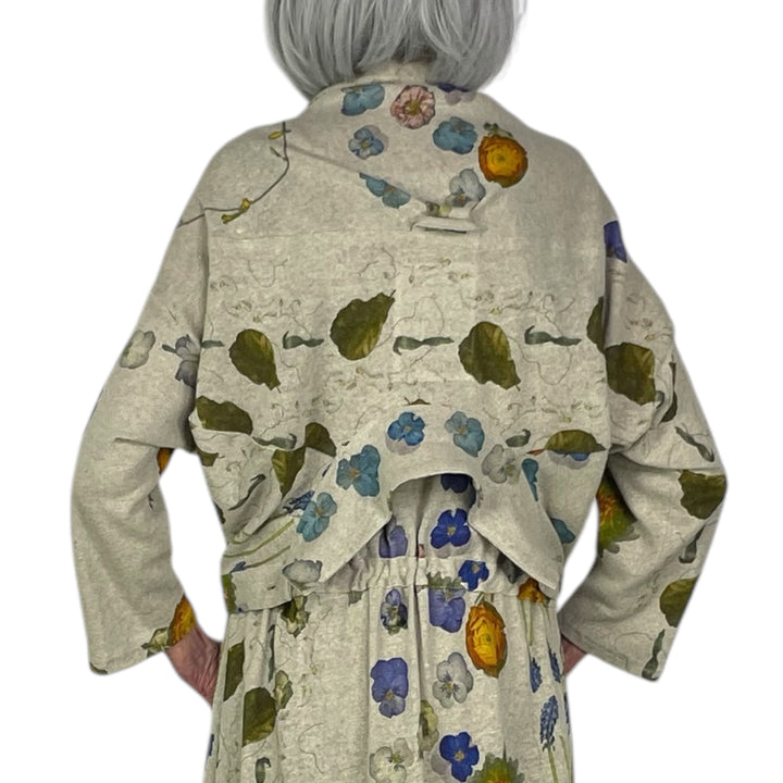 FLORAL PRINT HEMP SHIRT