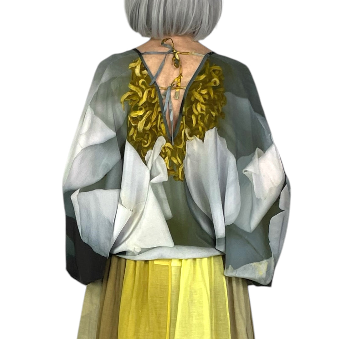 FLORAL PRINT SILK TOP