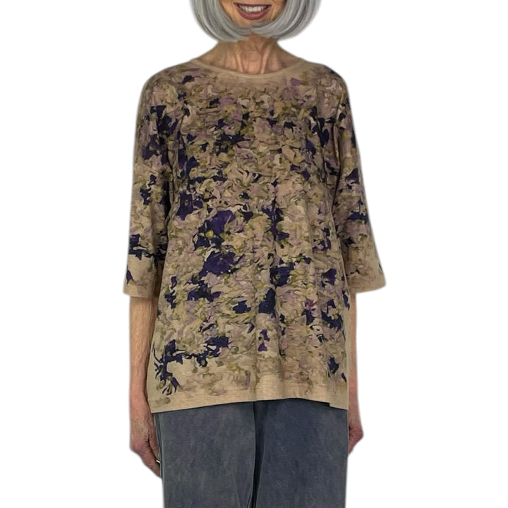 FLORAL PRINT COTTON TEE