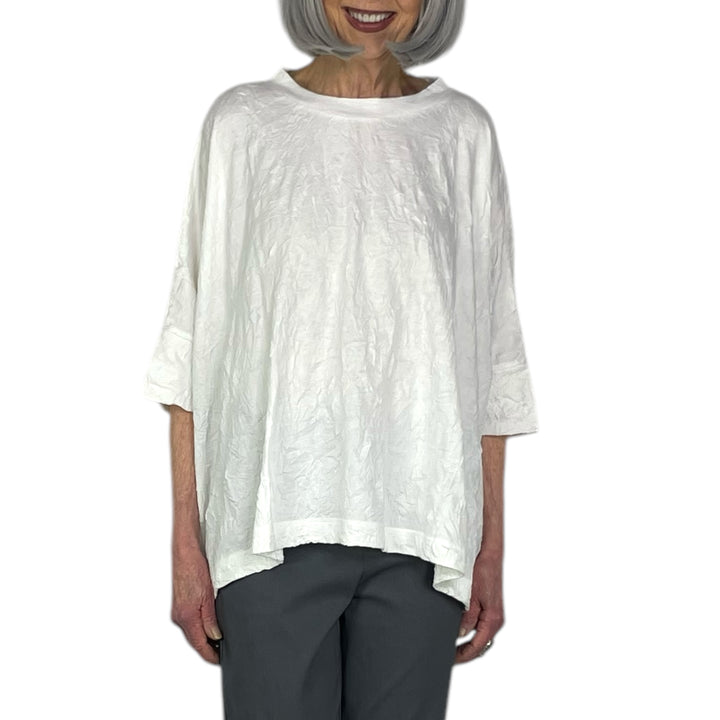 CRINKLED JERSEY WIDE TOP