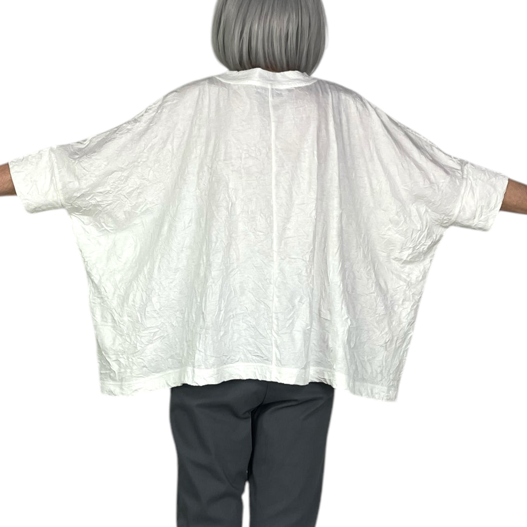 CRINKLED JERSEY WIDE TOP