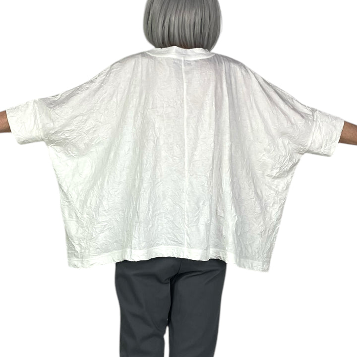 CRINKLED JERSEY WIDE TOP
