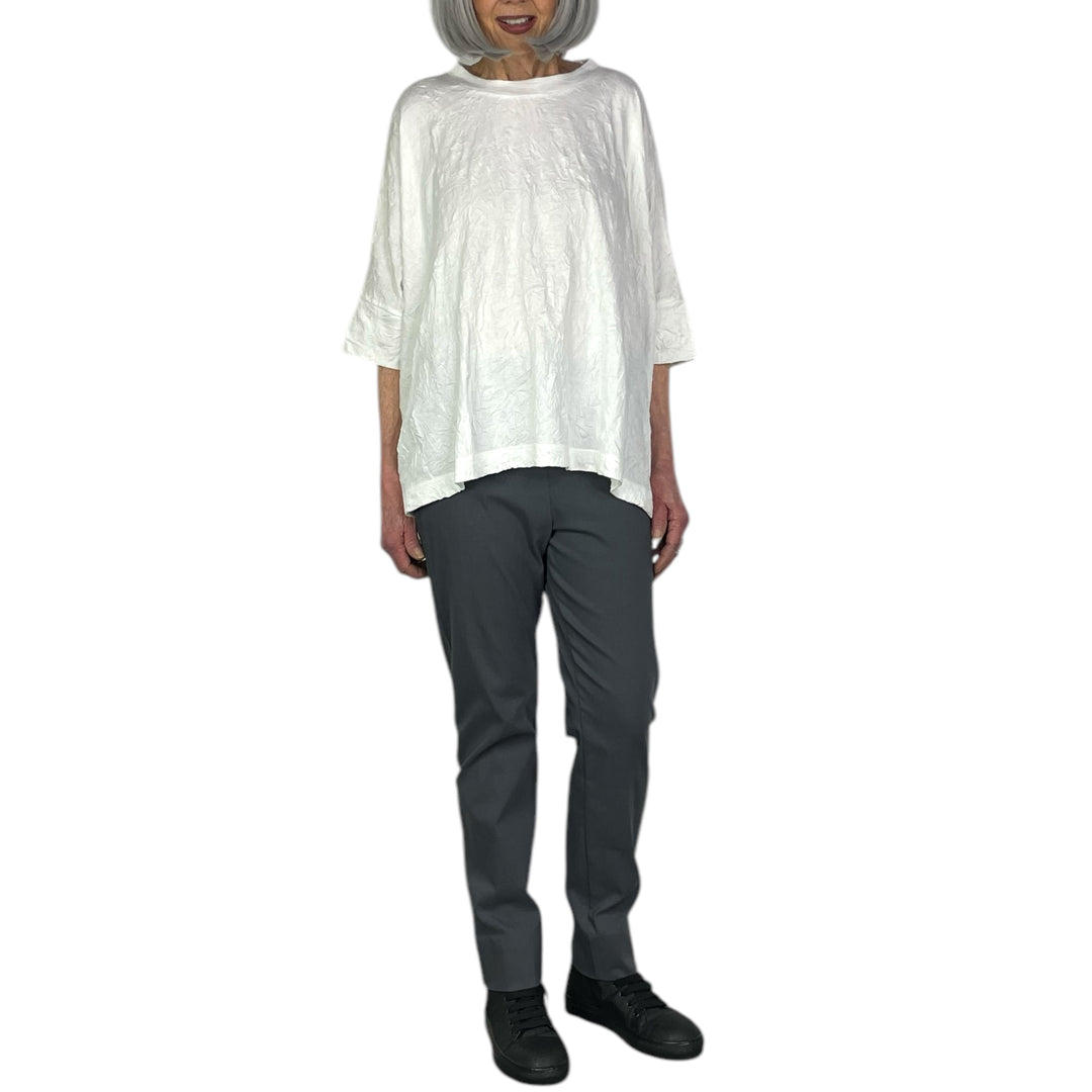 CRINKLED JERSEY WIDE TOP