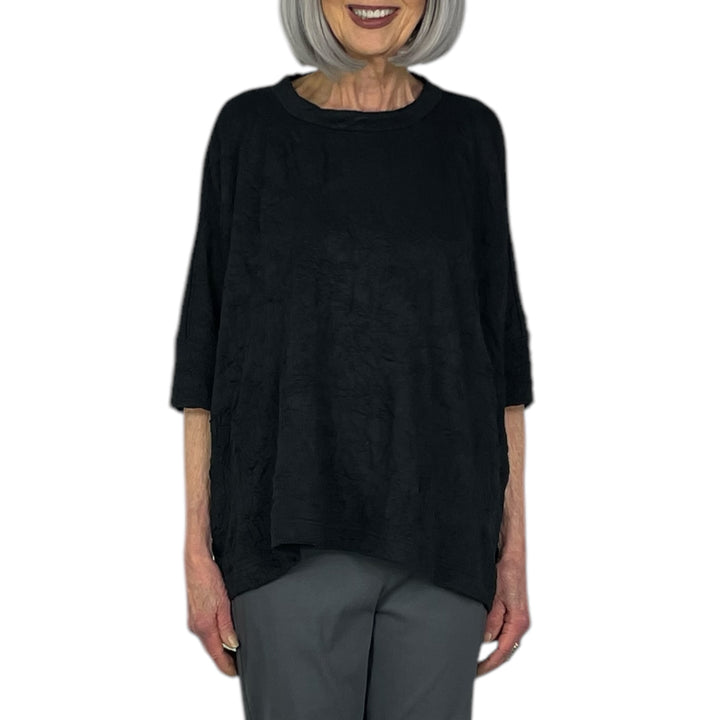 CRINKLED JERSEY WIDE TOP