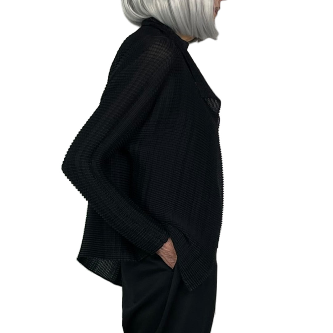WOOLY PLEATS CARDIGAN