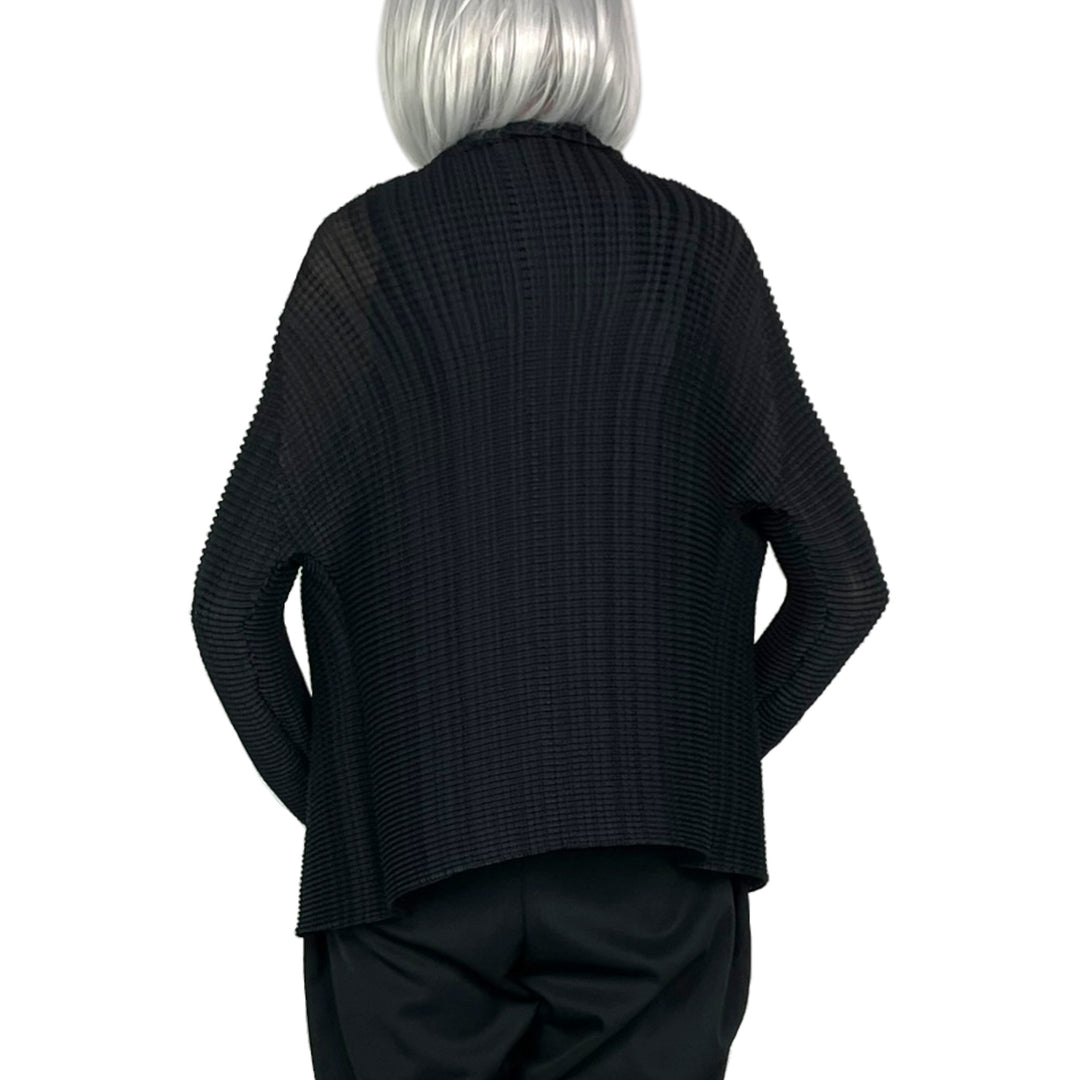 WOOLY PLEATS CARDIGAN
