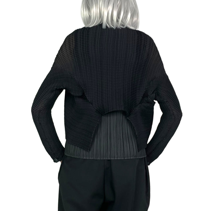 WOOLY PLEATS CARDIGAN