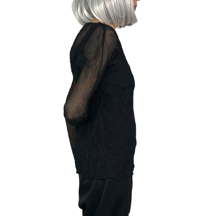 CHIFFON TWIST V-NECK TOP