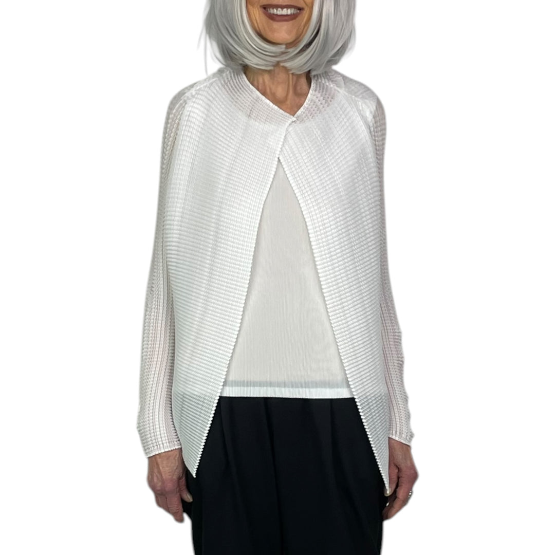 WOOLY PLEATS CARDIGAN