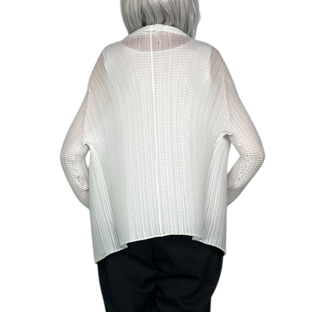 WOOLY PLEATS CARDIGAN