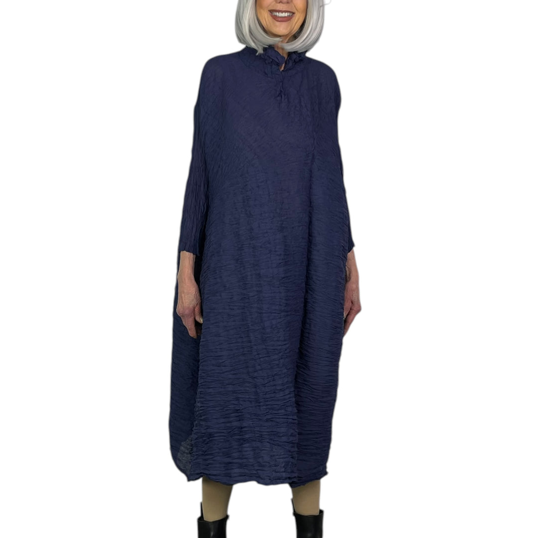 HORIZONTAL PLEAT GAUZE  DRESS