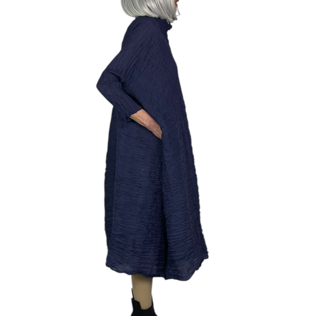 HORIZONTAL PLEAT GAUZE  DRESS