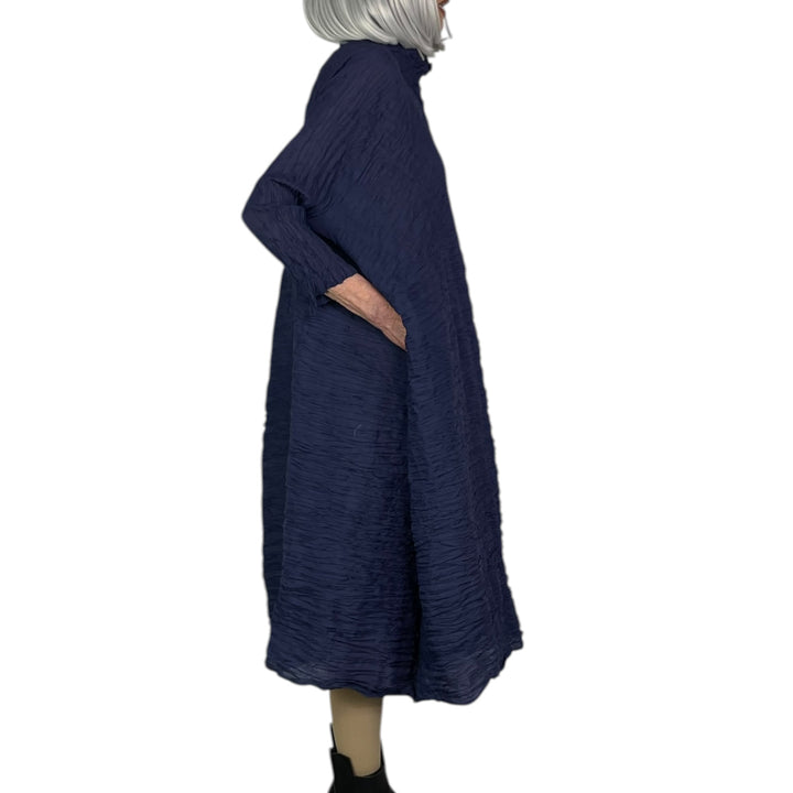 HORIZONTAL PLEAT GAUZE  DRESS