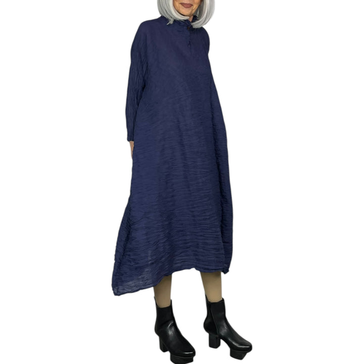 HORIZONTAL PLEAT GAUZE  DRESS