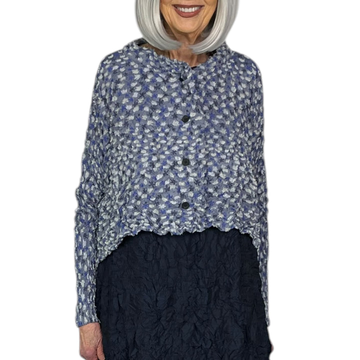 TILE & FLOWER CROPPED JACKET