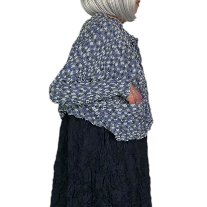 TILE & FLOWER CROPPED JACKET
